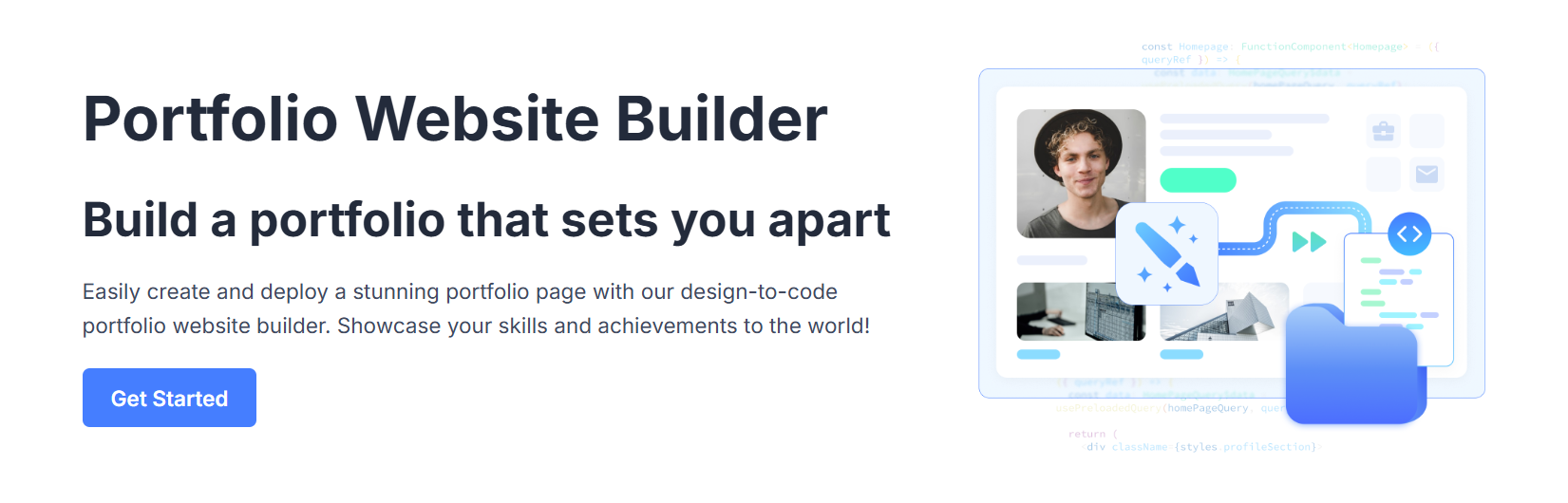 Locofy portfolio builder interface