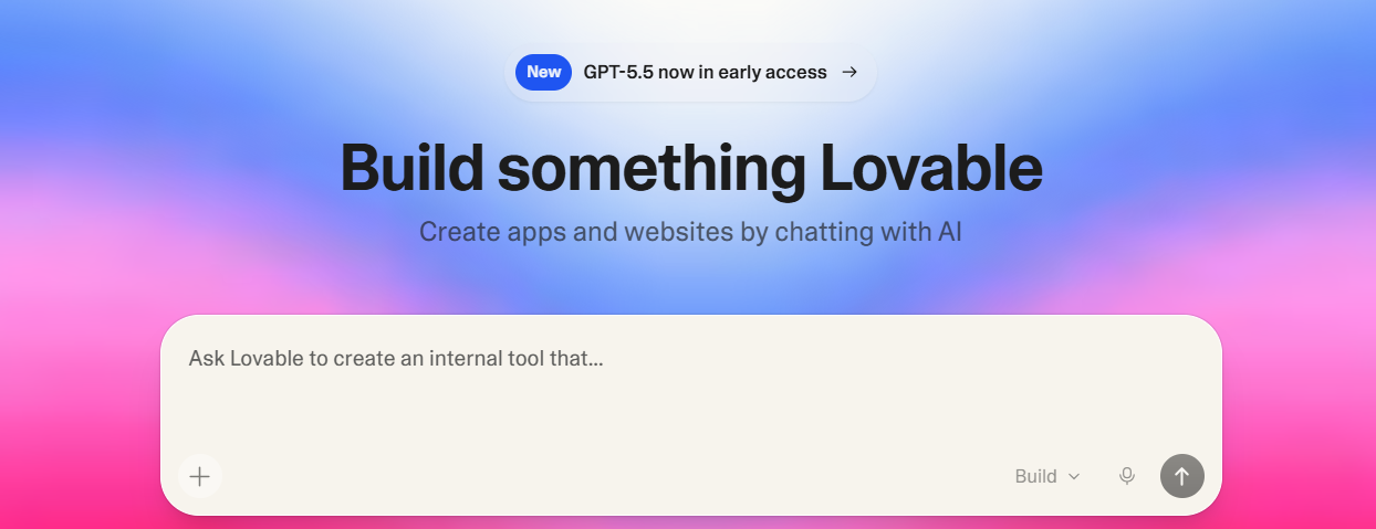 Lovable AI website builder screenshot